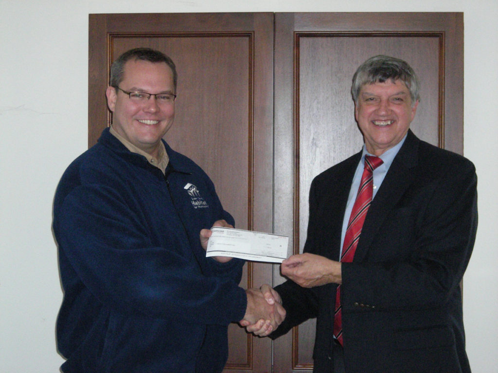 Kevin with Tom Worley for Comcast Check Presentation